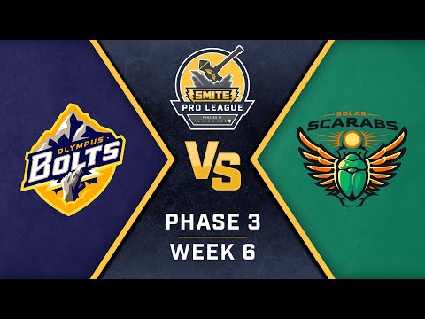 SMITE Pro League: Phase 3 Week 6 Olympus Bolts vs Solar Scarabs