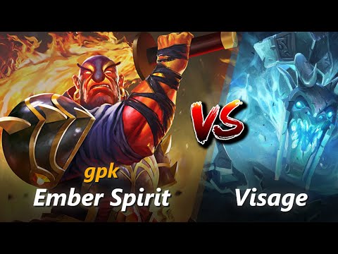 gpk mid Ember Spirit vs Visage | First 10 minutes