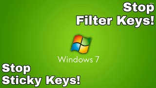 Disable Annoying Sticky keys and Filter keys popup in Windows 7 | 2020 | MJ Hacks