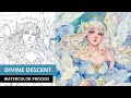Painting An Angel Divine Descent Watercolor Process