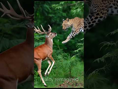 Leopard vs Deer 🦌 #deer #leopard #animals #animalworld #wildlife #wildanimals #shorts #usashorts