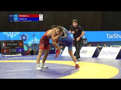 FS 57KG 1/8 Round | Simone Piroddu (Ita) Vs Mukhammadrasul Saliev (Kgz) | U23 World Championship2025