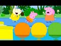 Peppa Pig S NEW Water Obstacle Course Swimming Water Park Race Tales 17 Minute Full Episodes