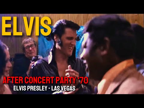 Elvis after Concert party 1970 - Elvis in his private suite at the International Hotel Las Vegas