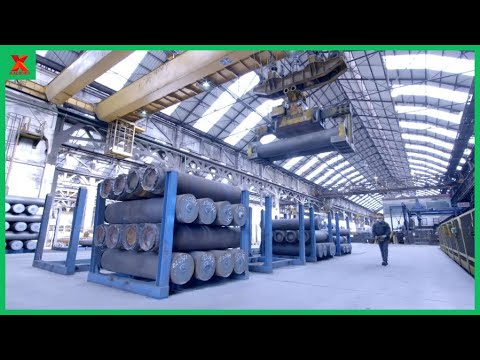 , title : 'Incredible manufacturing process of the largest ring-rolled steel ring. How to produce ball& bearing'