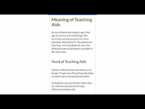 Meaning and types of teaching aids