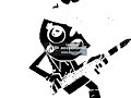 Hi Hi Puffy AmiYumi Show Intro In White And Black Reversed