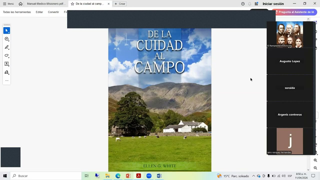 DE LA CIUDAD AL CAMPO. Escuela Sabática. Tema 11. Argenis Contreras.