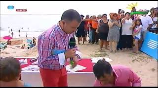 preview picture of video 'Mostra Internacional Rendas de Bilros 2014 - Peniche, Praia do Baleal - Verão Total RTP1'