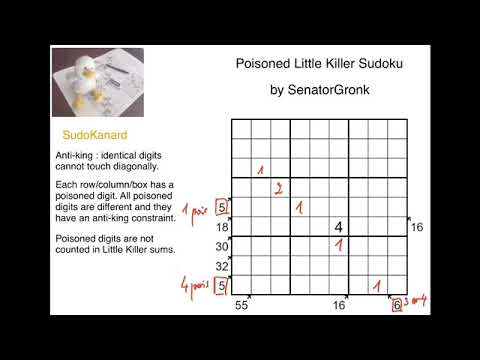 [Eng, Test Solving] Poisoned Little Killer Sudoku, by SenatorGronk
