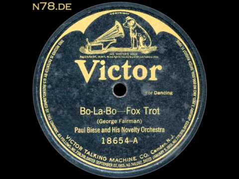 Paul Biese Novelty Orchestra: Bo-La-Bo (1919)