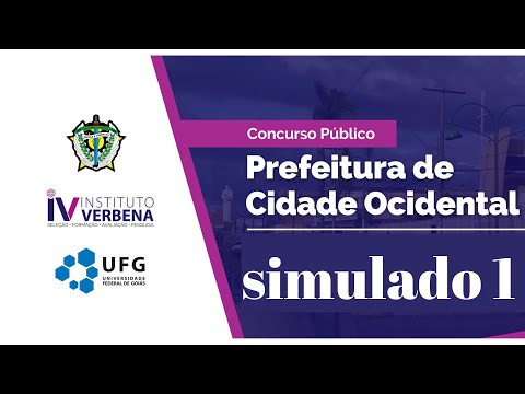 Prefeitura Cidade Ocidental - Concurso Verbena UFG - Simulado (sem áudio com gabarito)