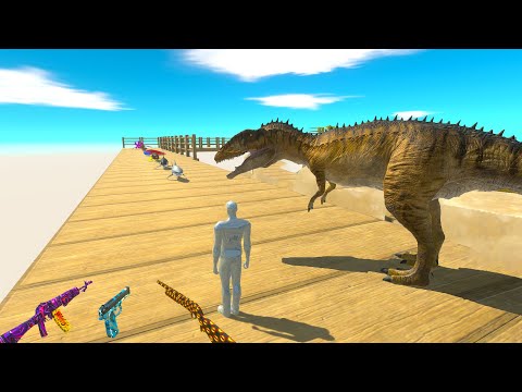FPS AVATAR & CARCHARODONTOSAURUS DEATH RUN - Animal Revolt Battle Simulator