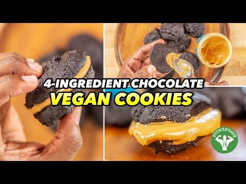 4-Ingredient Chocolate Vegan Cookies Recipe