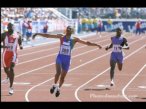 Frankie Fredericks wins 200m final - 1994 Comm Games, Damien Marsh 4th, Steve Brimacombe 7th
