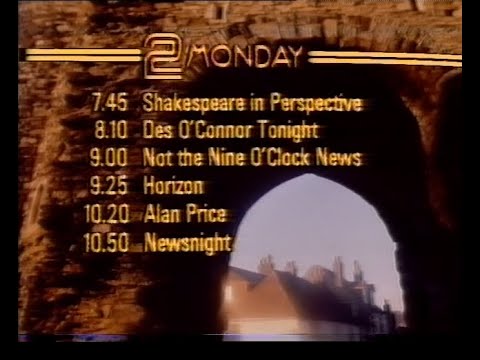 Monday 15th December 1980 - BBC2 -  News on 2 - Weather forecast - Shakespeare in Perspective