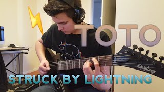 TOTO STRUCK BY LIGHTNING guitar cover with solo