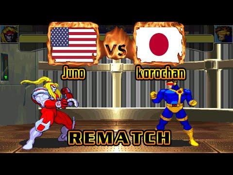 X-Men: Children of the Atom - Juno (USA) VS (JPN) korochan [xmcota] [Fightcade] [Rematch]
