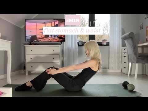5MIN FLAT STOMACH  WORKOUT/ SNATCHED WAIST (NO EQUIPMENT)