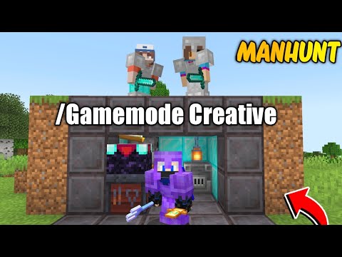 Gaming Insects - Minecraft Manhunt But i Secretly Used Creative Mode...