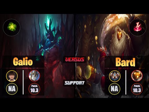 CoreJJ GALIO (Support) [Aftershock] VS BARD - Challenger NA Patch 10.3