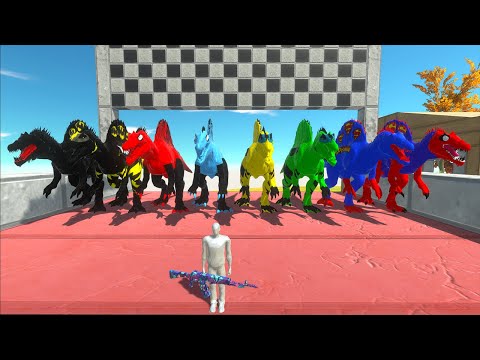 8 Spinosaurus Superheroes Dc Marvel Speed Race Death Run Fps Avatar - Animal Revolt Battle Simulator