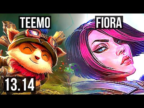 TEEMO vs FIORA (TOP) | Rank 2 Teemo, 3/0/4 | KR Grandmaster | 13.14