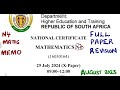 Mathematics N4 August 2024 Memo Full Paper Mathszoneafricanmotives Mathwithlightone