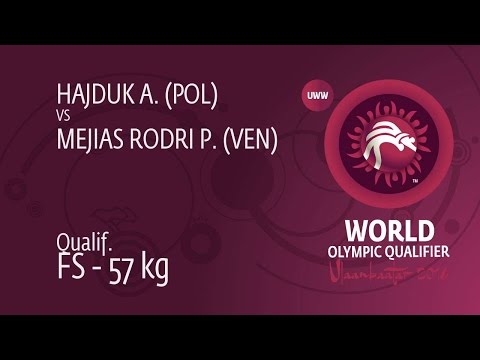 Qual. FS - 57 kg: P. MEJIAS RODRI (VEN) df. A. HAJDUK (POL), 7-1