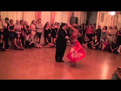  Alejandra Mantinan  and  Aoniken Quiroga  are  dancing  to  the  chacarera  "  Chacarera Del Violin  "