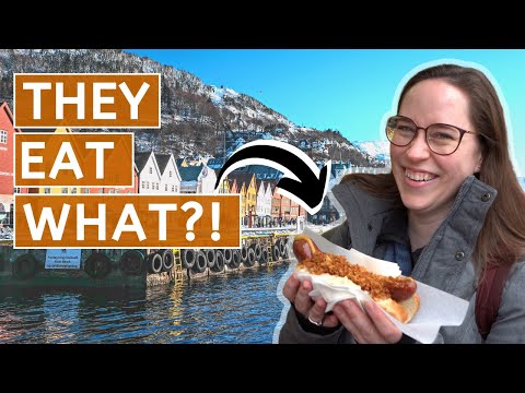 5 MUST-TRY Foods in Bergen Norway | American tries Norwegian Food with LOCAL Guides