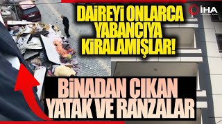 Esenyurt’ta Yabancıların Otel Gibi Kaldığı Binadan Eşyalar Böyle Çıkarıldı