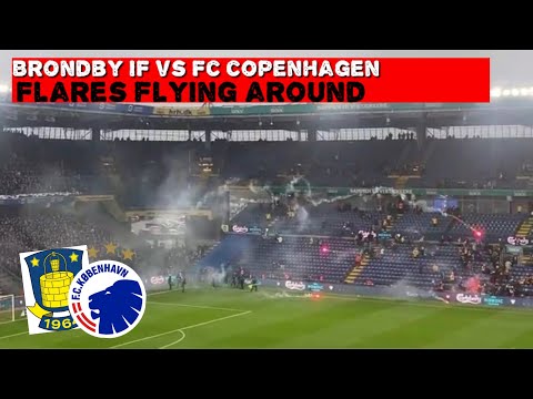 CHAOS | Brondby Ultras and Copenhagen Ultras throwing flares | Brondby vs Copenhagen 0-0 |27-10-2024