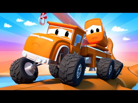Monster Trucks for children - The Monster Truck & the Waterfall | Monster Town