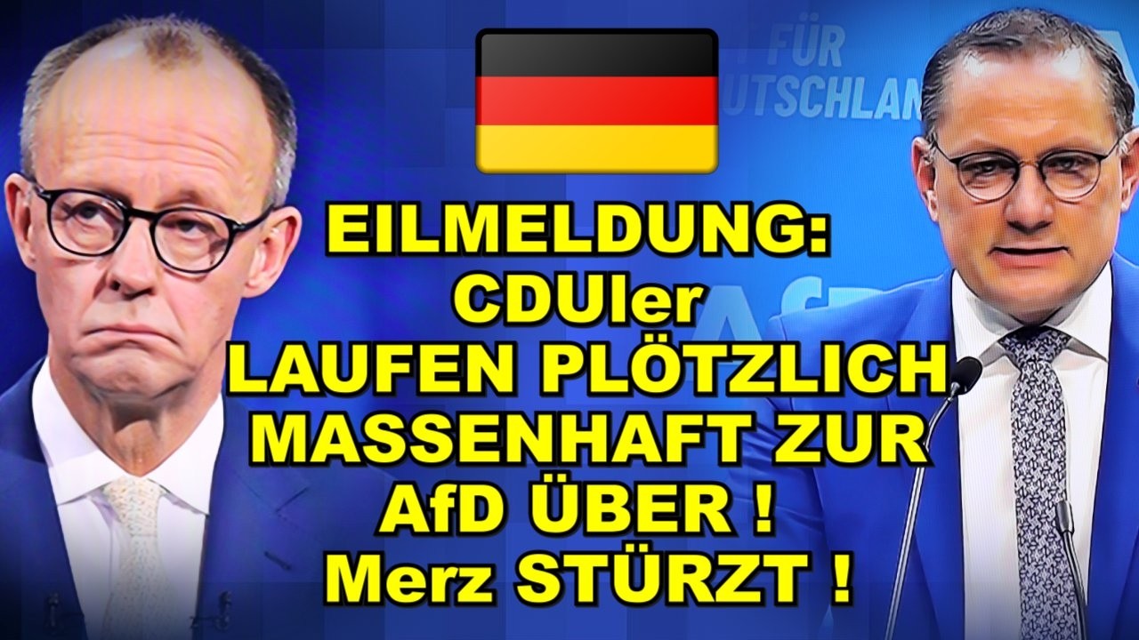 EIL: CDUler LAUFEN ZUR AfD ÜBER! ES knallt!