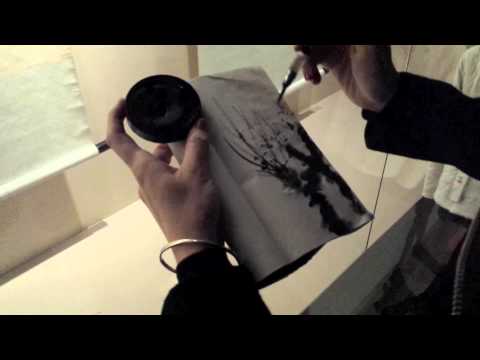 Spring Willow with  Boat a Sumi Sketch of Fu Baoshi's Painting at Nanjing Museum