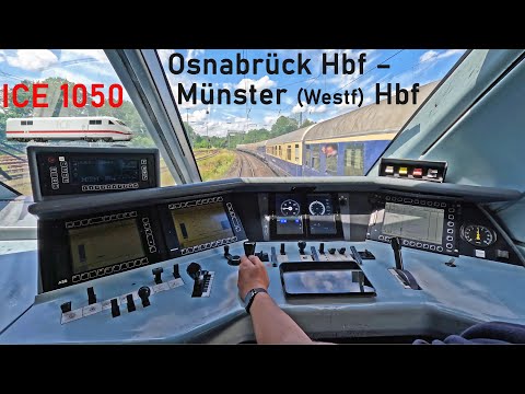 Wettrennen mit einem Sonderzug | ICE 1050 Osnabrück - Münster(Westf) | ICE 1-Führerstandsmitfahrt