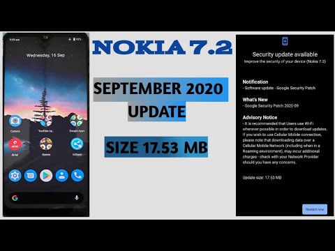 Software Update Nokia 7.2  September 2020.