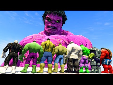 HULK SMASH | Savage Violet Hulk vs Hulk Boss Army - What If