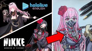 Drawing hololive English -Myth- X Goddess of Victory: NIKKE Outfit Swaps