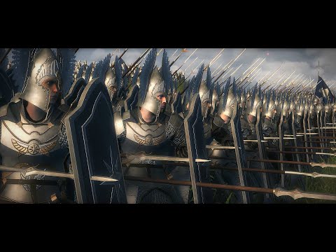 Last Alliance: Total War - Empire of Numenor vs  Orcs of Mount Gram cinematic battle (Shogun 2 Mod)