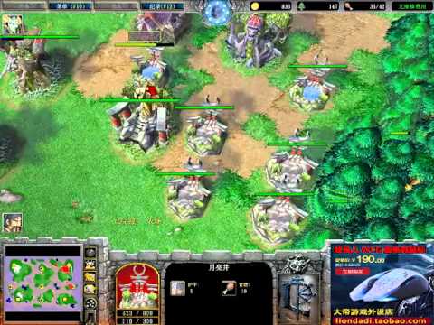 【RUSH顶住以后】魔兽争霸大帝解说 FQQ vs ColorFul EI 高清