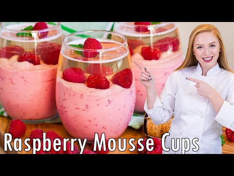 Raspberry Mousse Parfaits with Champagne J-ello!! Perfect for Parties!