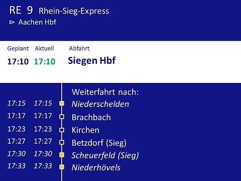 [DB Regio NRW] Ansagen RE9 Siegen - Aachen