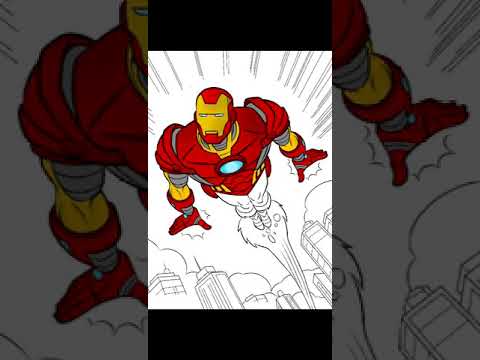Coloring Iron Man #SHORT