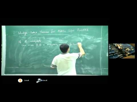 Xinyi Yuan, Hodge index theorem for adelic line bundles   YouTube clip22