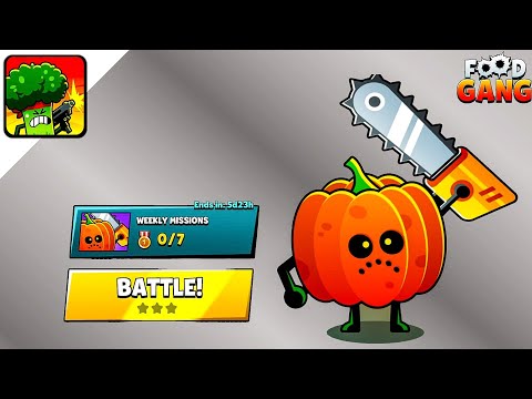 FOOD GANG - All 7 weekly missions complete jack evil pumpkin part 14