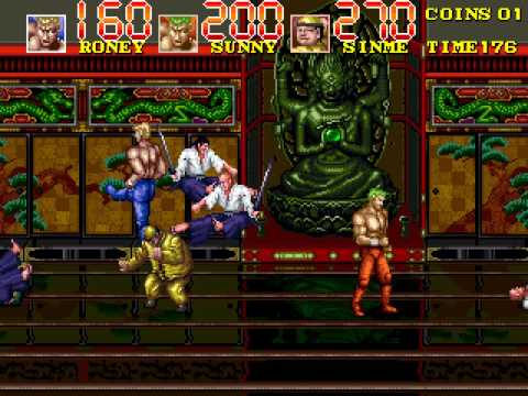 Double Dragon 3 arcade 3 player Netplay 60fps