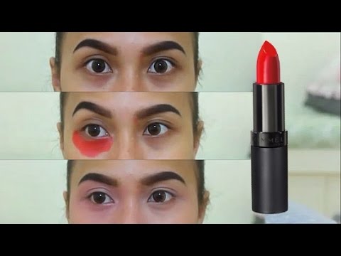 RED LIPSTICK CONCEALER?? | Makeup Hack Test | rhaze