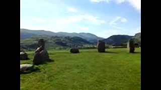 preview picture of video 'Stone Circle at Castlerigg, Keswick, Lake District, North-West England, UK, July 2012'